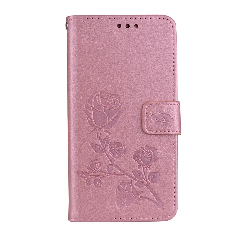 Veske til huawei  p9 lite vns -l21 vns -l31 p9 lite deksel veske coque for huawei  p9 lite lær flip veske til huawei  p9 lite: Rose gull