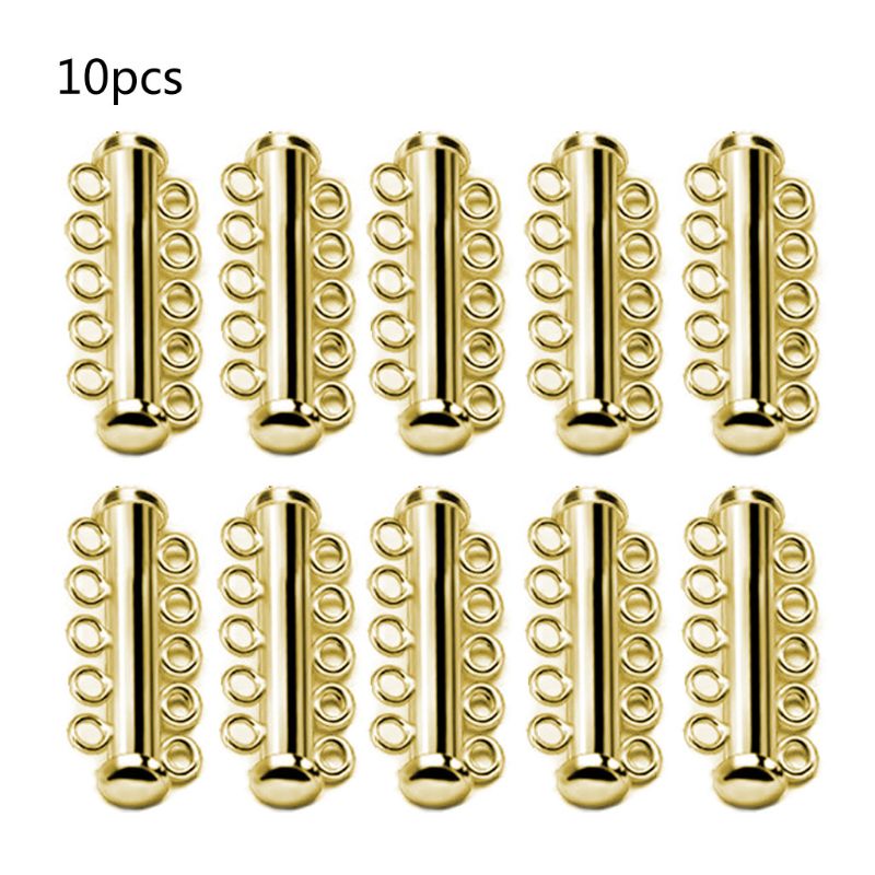 10Pcs Layered Armband Halsketten Rutsche Starke Magnetische Haken Rohre Schloss Rhodium Überzogene Schnalle Haken Schmuck Erkenntnisse: GD-5