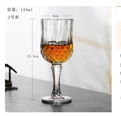 Copa de cristal en relieve para helado, copa de vino tinto para cóctel, taza de té, fruta, ensaladera, taza de agua, 1 ud.: 3