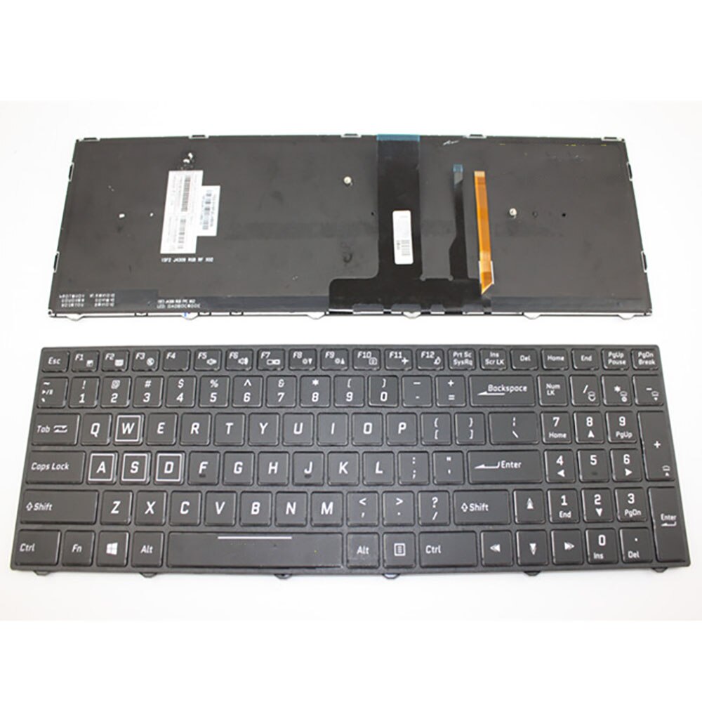 Keyboard with colorful white backlit for CLEVO N950 N750 N850 N850HZ N850HN N850HK1 N850HC N850HL N950PT6 US