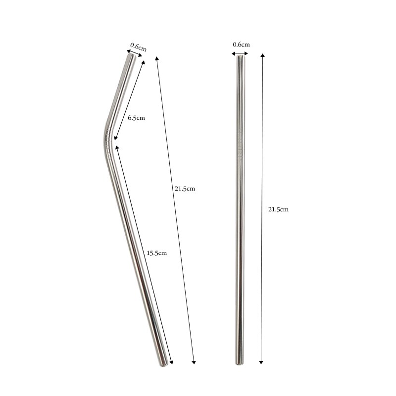 Pajita reutilizable para beber de 3 piezas, pajilla de Metal de acero inoxidable o 4 unidades de paja de bambú, ambas con cepillo de limpieza, para uso en Barra de casa