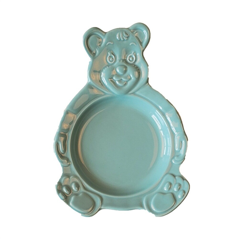 Bol ours de dessin animé mignon bol à céréales pour Dessert assiette en céramique couverts plateau à salade bol à soupe plat plateau de cuisson de gâteaux, vaisselle de cuisine: H