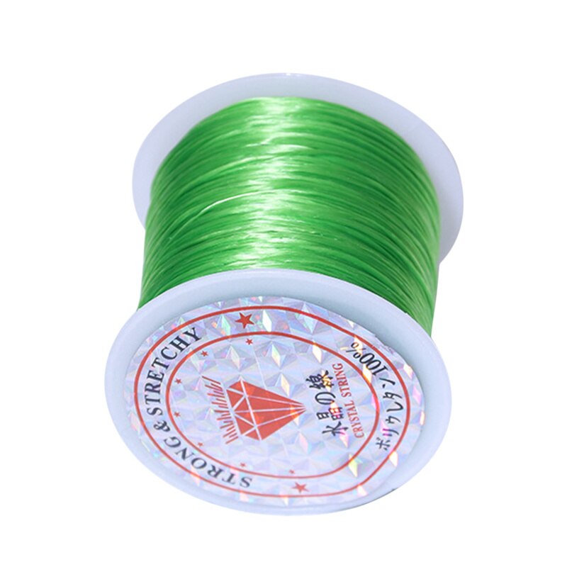 Diy Sieraden Maken Cords Lijn Sterke Elastische Crystal Frezen Cord 1Mm Voor Armbanden Stretch Discussie String Ketting: Green