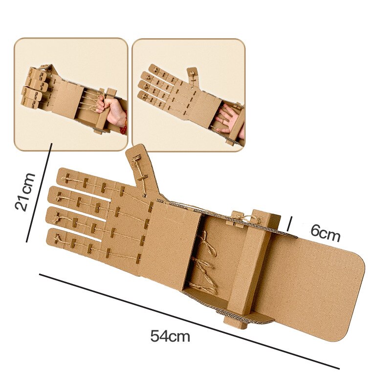 1Set DIY Doodle toy corrugated mechanical robot hand machine Arm Paper model puzzle block Paper education Kids Children toys YJN