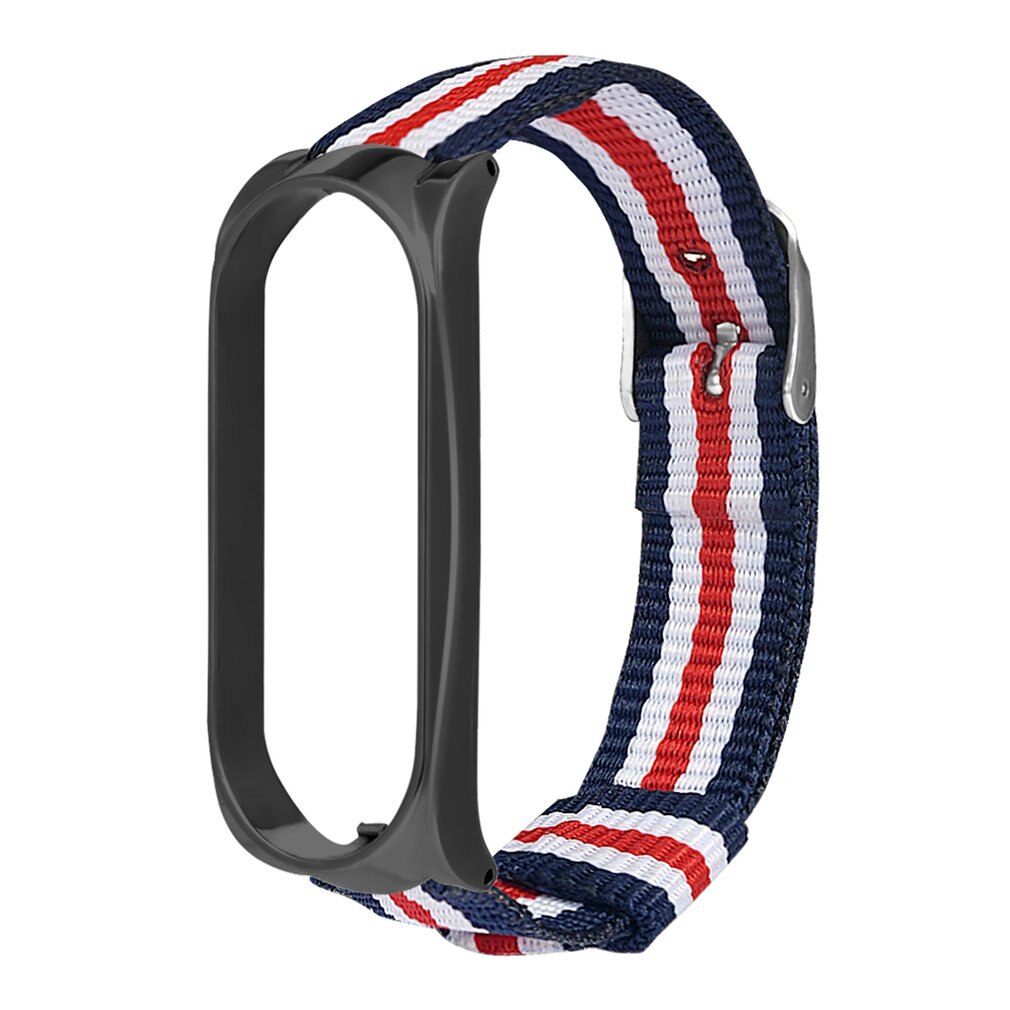 Nylonrem til xiaomi mi band 4 5 3 utskiftbart armbånd mi band band 4 armbånd lett pustende armbånd for miband 5 4: 4