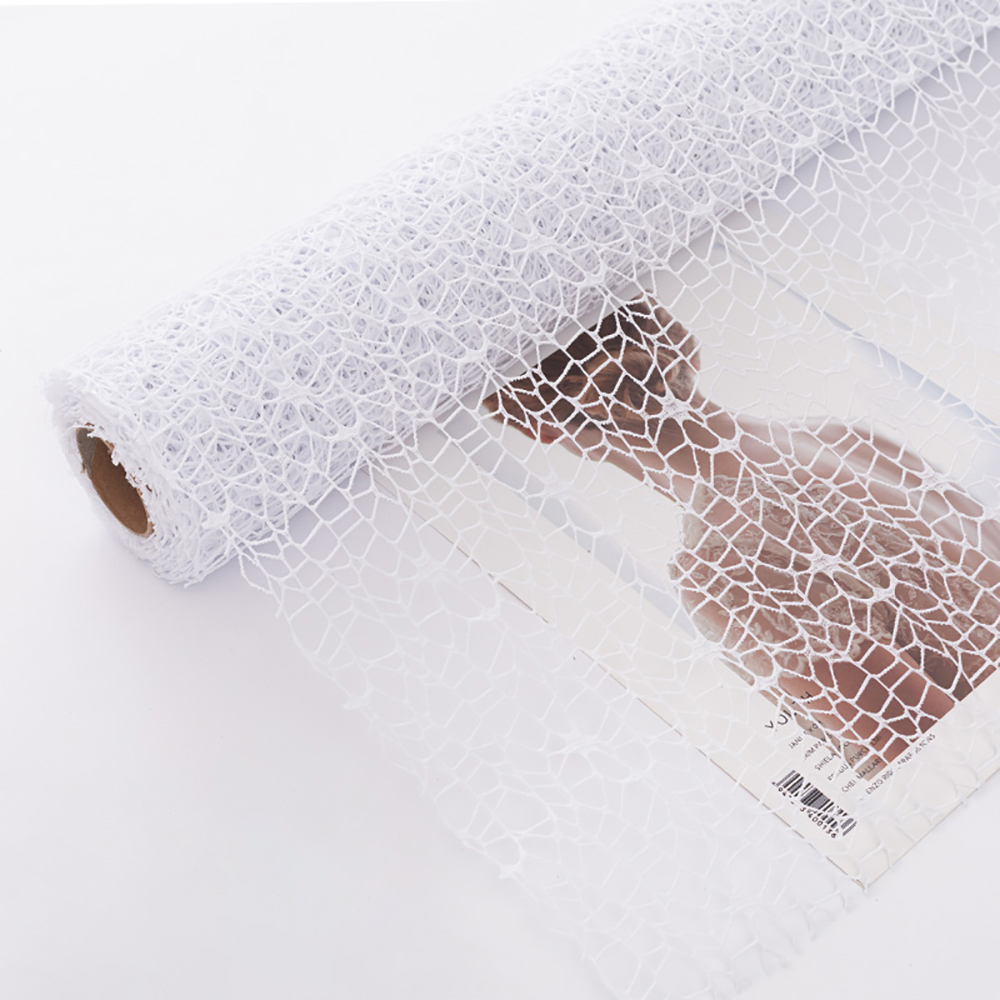 Papier d'emballage de fleurs en maille, filet creux irrégulier, papier pour Bouquet Floral, feuille d'emballage de fleurs fraîches, fournitures d'emballage pour fleuriste: Gris clair