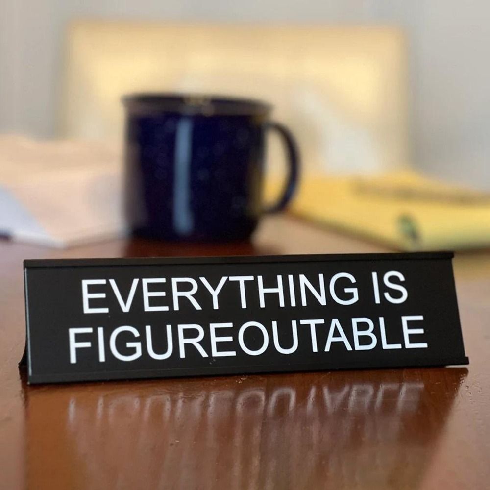 Funny Office Decor Sign Black Lightweight Aluminium Alloy Seating Sign Desk Signs Home Office Table Decor Coworker