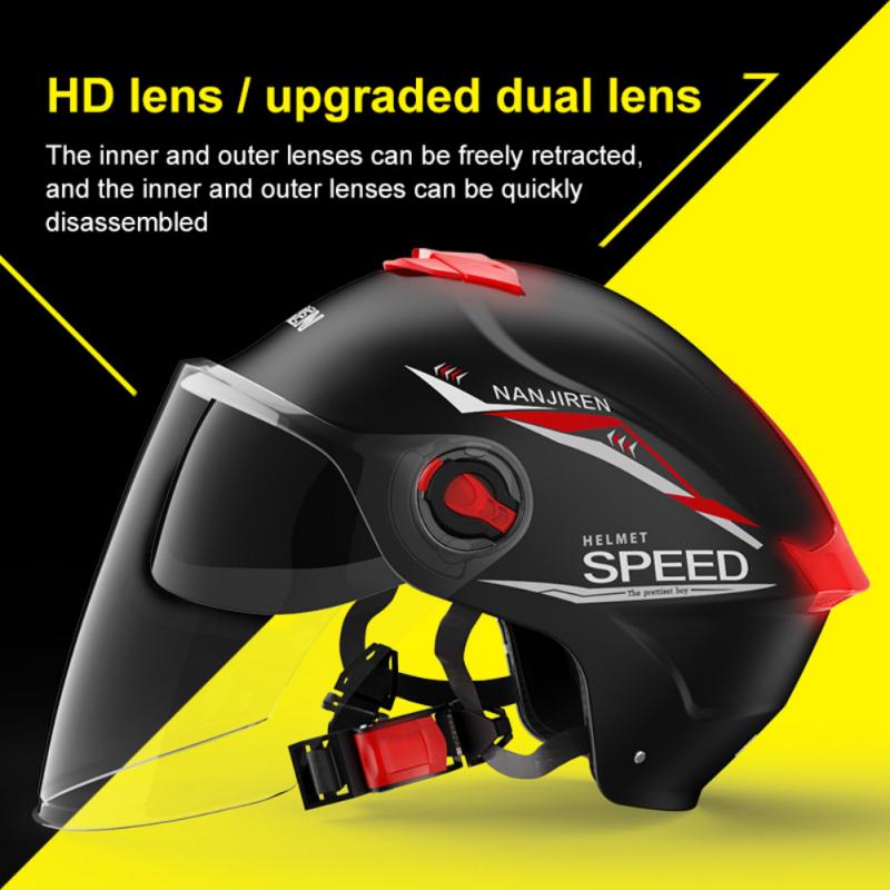 Helmet Electric Bicycle Universal Sun Protection Comfortable Four Seasons Universal Safety Half Helmet 4 Layers Of Protection