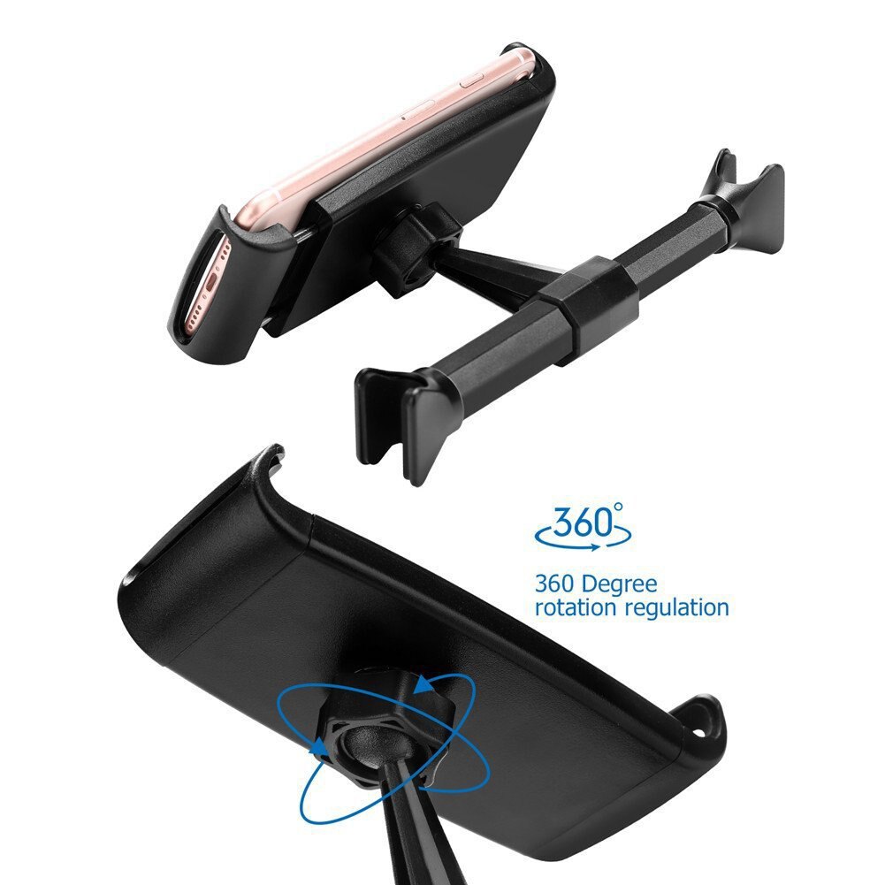 Auto Achterbank Telefoon Tablet Houder 360 Rotatie Car Mount Hoofdsteun Bracket Stand LFX-ING