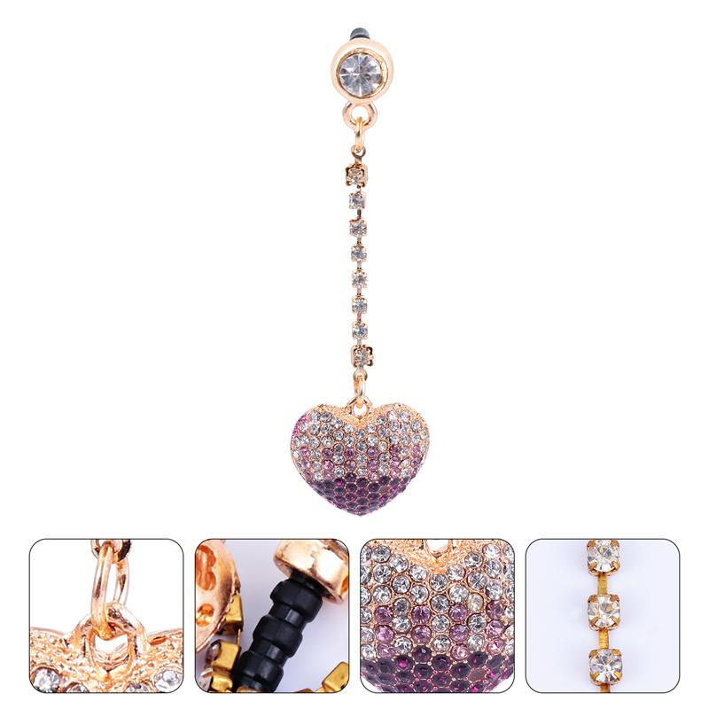 1 Pc lega Love Heart Phone Plug Cover spina protettiva antipolvere
