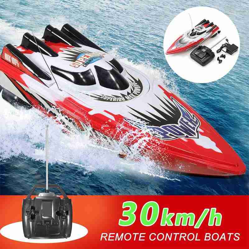 Barco RC de 30 km/h, barco a Control remoto de alta velocidad, lancha a Control remoto eléctrica a prueba de agua, juguetes para niños, los mejores