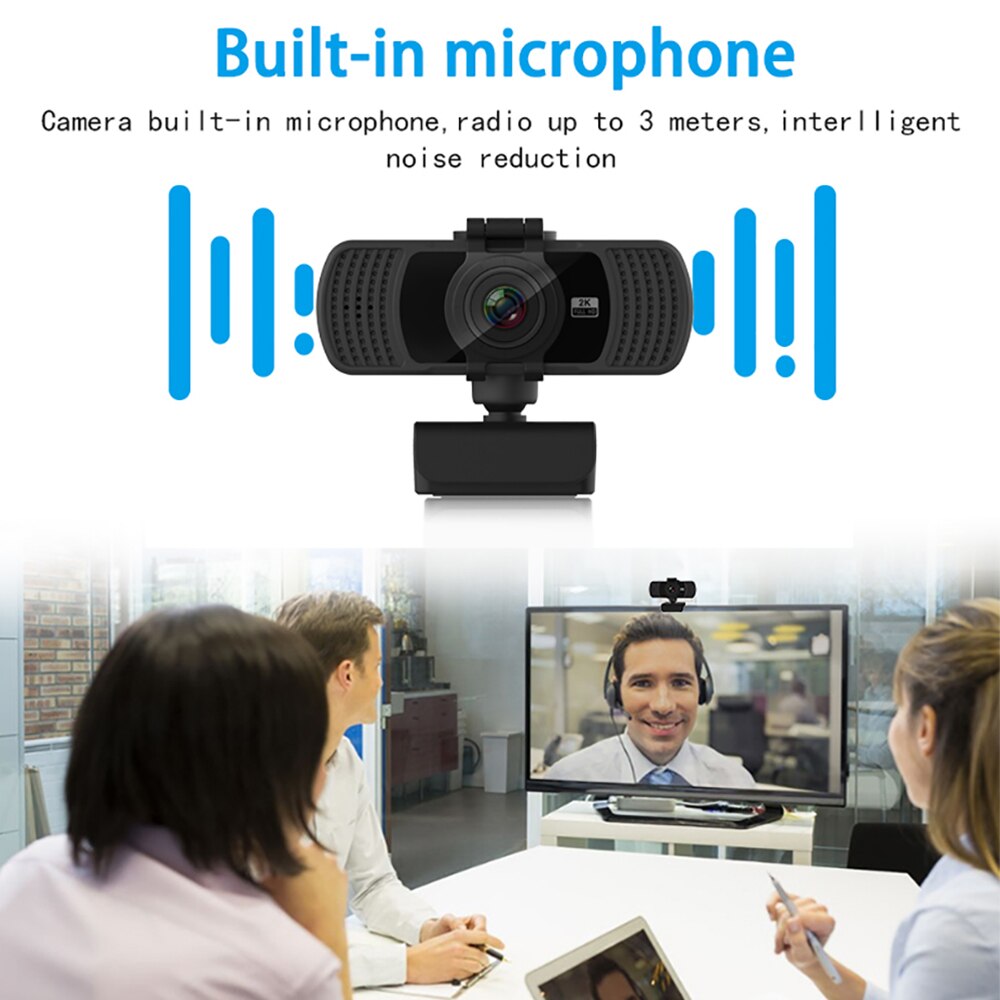 TISHRIC Pc-c6 Webcam 1080P Web Camera With Microphone 2K usb camera Web Camara For Live Broadcast Video Calling Conference
