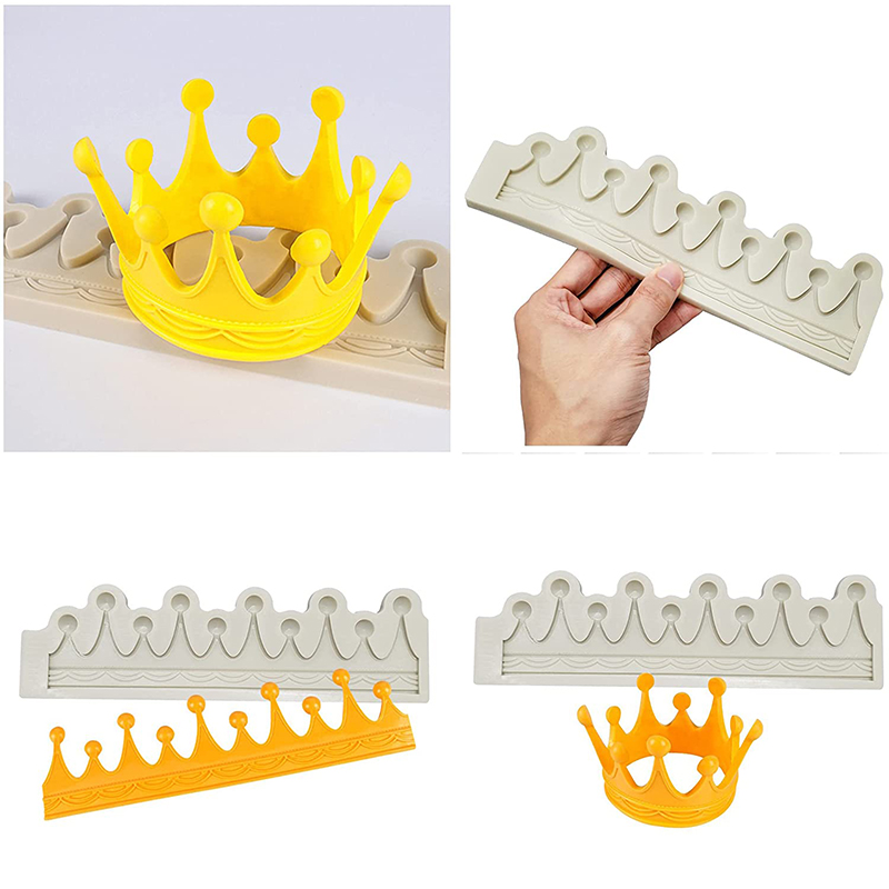 Crown Fondant Silicone Mould Princess Crown Heart Mould for Chocolate Pastry Cake Decorating Wedding Epoxy Polymer Clay Jewelry