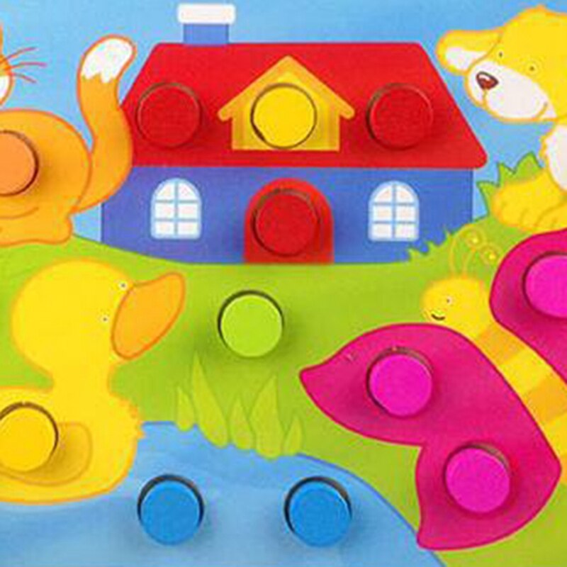 Hand Grip Pilz Nadel Farbe Kognitiven Paarung Bord LCM06 Baby Frühes Lernen Spielzeug