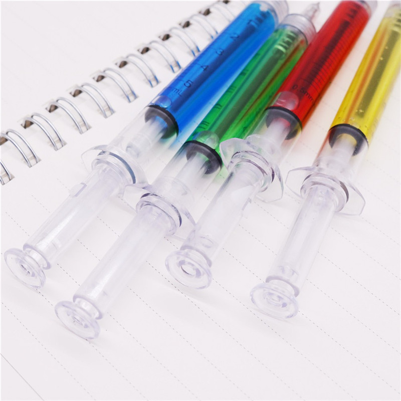 50 pcs Strange Spuit Balpen 0.7MM Pen Tip Blauwe Inkt Kinderen Pen Student School Pen