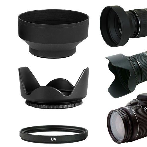 55 MM Lens Hoods & UV Kit Filtro Per Nikon D5600 D5500 D5300 D3300 D7500 D3400 D750 D5 e Nikon AF-P 18-55mm lens