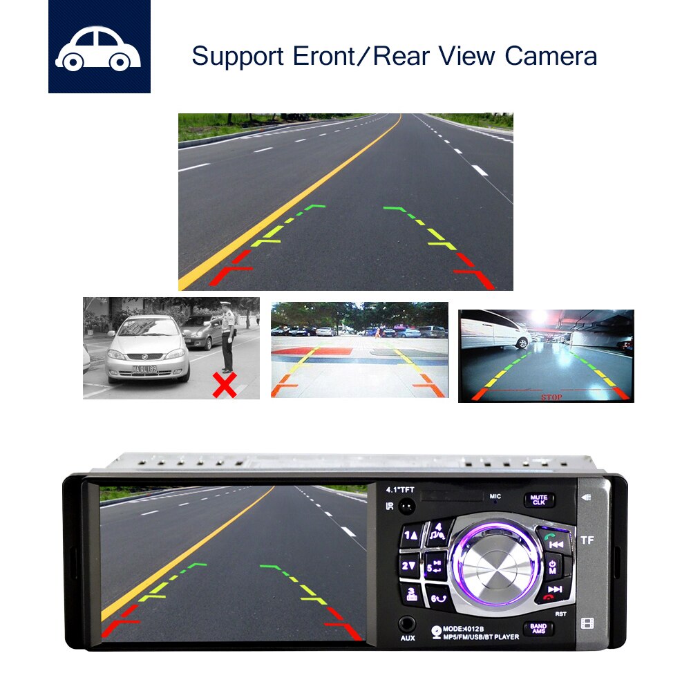 4.1 "TFT HD Digital Auto MP5 Player Auto Vedio Radio unterstützung USB/SD/TF FM mit Fernbedienung control Auto MP5 Player