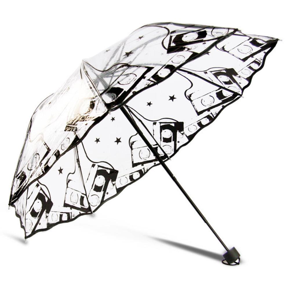 thumbnail image 2 of Transparent Rain Umbrella ThreeH Auto Open Clear Bubble Umbrella 2 of 10
