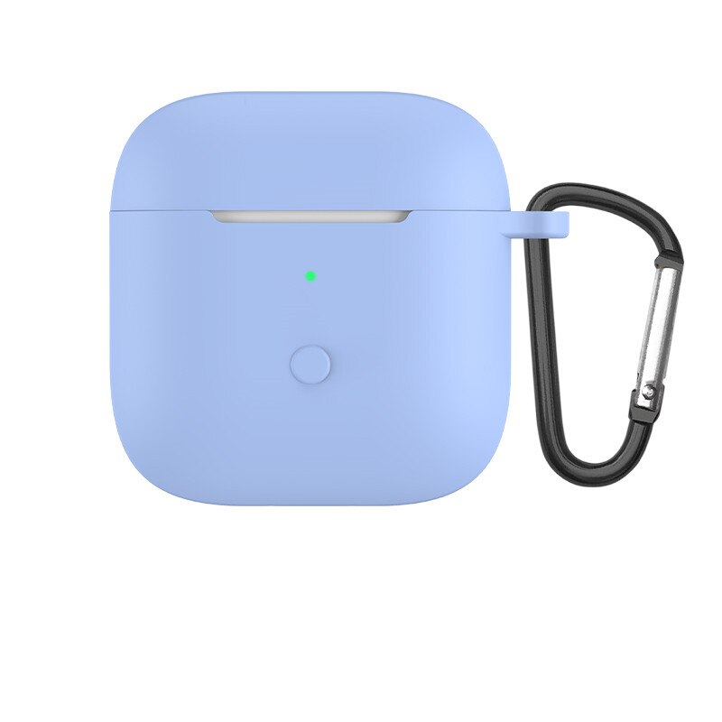 Silikon bloothooth øretelefondeksel til xiaomi redmi knopper 3 etui beskyttende skall til redmi knopper 3 hodetelefon чехол med krok: Himmelblå