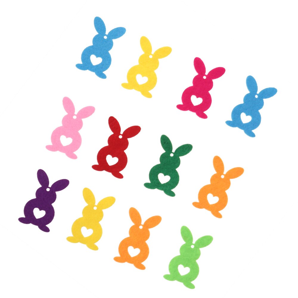 10 pièces pâques non tissé lapin décor lapin décor pour sac vêtements (couleur mixte)