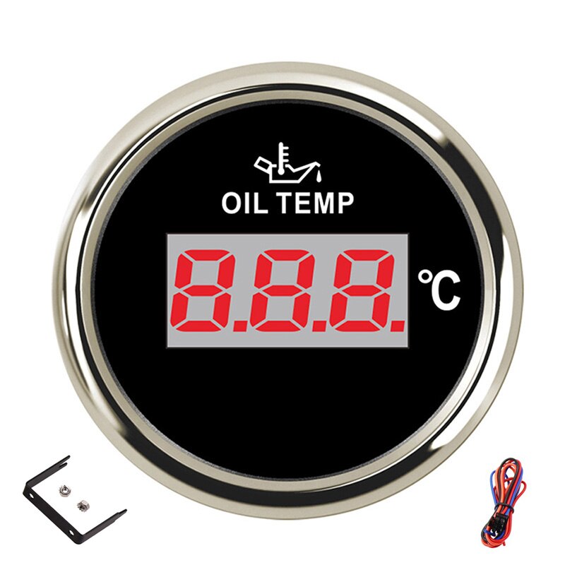 52Mm Digitale Olie Temperatuurmeter 50 ~ 150 Graden Celsius Olie Temp Meter Fit Voor Boot Auto