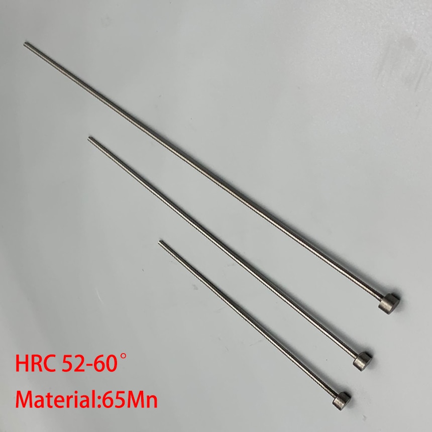 0.8mm 0.9mm OD 0.8*100/150 0.8x100/150 0.9*100/150 0.9x100/150 65Mn HRC60 Round Tip Plastic Mold Straight Punching Ejector Pin
