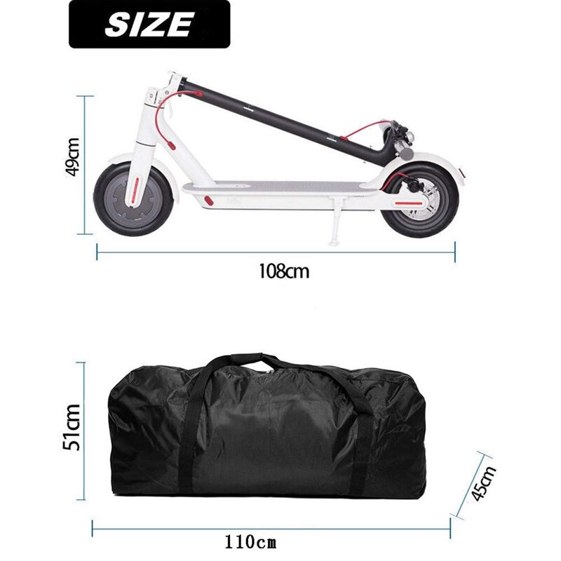 scooter veske, vanntett bærbar ryggsekk veske oxford tøy transportbag, passer til xiaomi  m365 / es1 / es2 / es3