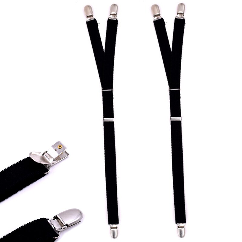 Mens Shirt Stays Garters Y Shape Adjustable Elastic Shirt Holders Tuckers Leg Suspenders Sock Clamps for Men Women Formal Wear: C