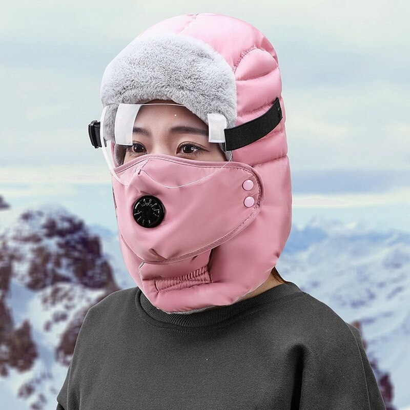 nouvelle casquette chaude hiver hommes originale hiver chapeaux pour femmes enfants imperméable à l'eau avec des lunettes Cool cagoule