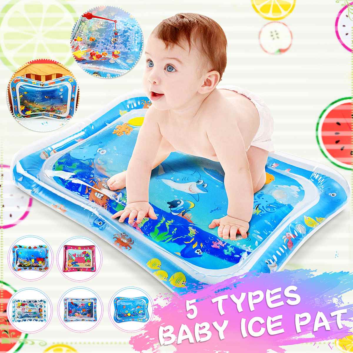 5 soorten watermat baby pvc opblaasbaar geklopt kussen baby waterkussen baby speelmat peuter grappig klopkussen speelgoed