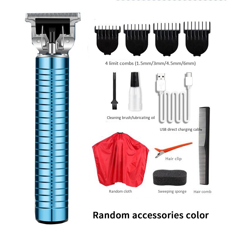 Portable Electric Pro T-Outliner Cordless Trimmer Wireless Hair Clipper Barber Tools Set: Default Title