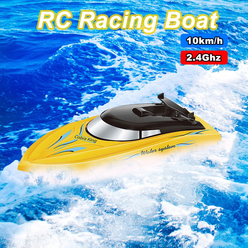 Rc Boot 10 Km/h Hoge Snelheid 2 Kanalen Afstandsbediening Boten Zwembaden Racing Boot Rc Speelgoed