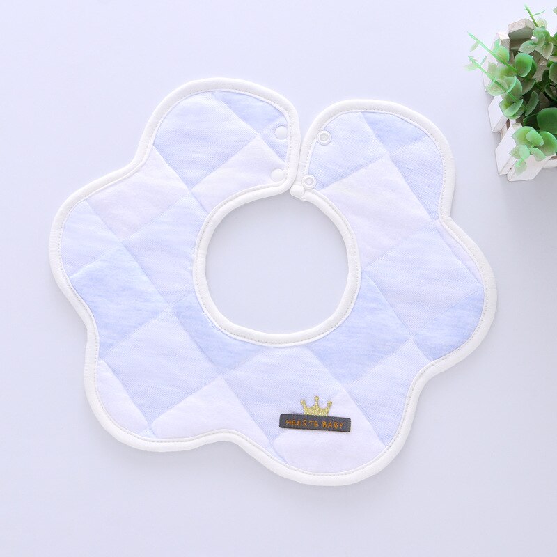 Baumwolle Wasserdicht Baby Lätzchen Rundhals Baby Spucktuch 360 Grad Blume Lätzchen für Mädchen Baby Kleidung Bandana WHT072