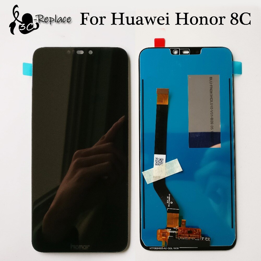 Originele 6.26 &#39;&#39 Lcd-scherm Zwart Voor Huawei Honor 8C Lcd Display Touch Screen Digitizer Vergadering Vervangende Onderdelen