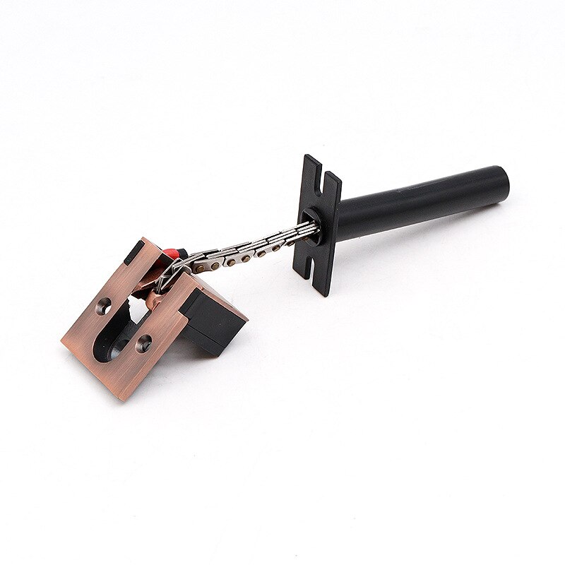 KK&amp;FING Hidden Anti-theft Chain Safety Bolt Door Bolt Hotel Door Invisible Buckle Room Door Anti-locking Hasp: red bronze