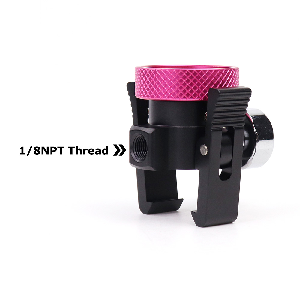 SODA roze Quick Connect CO2-cilinder navuladapter aan/uit-adapter met ontluchting en meter en snelstekker en DIN477