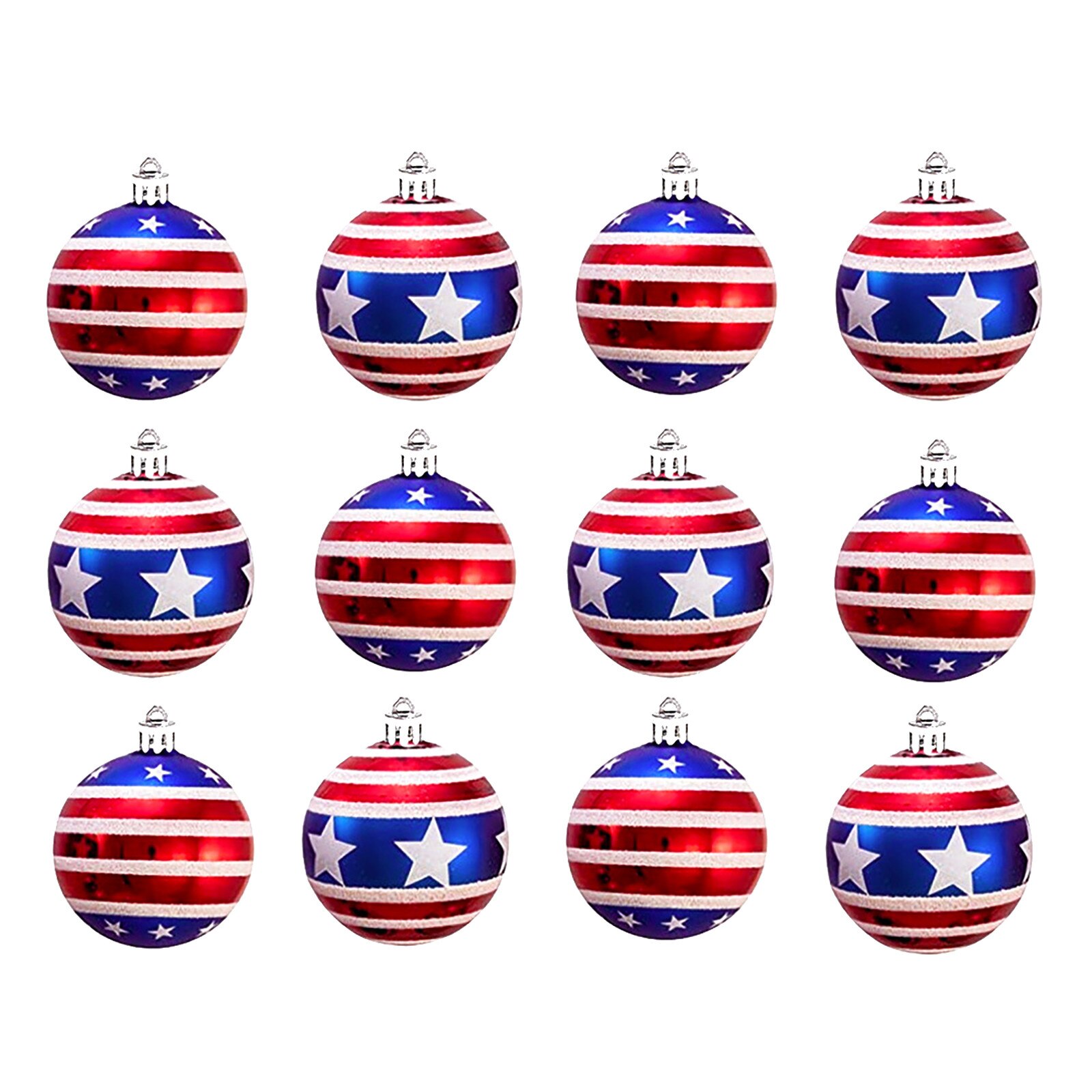 Anti-betonen-12 stücke Unabhängigkeit Schild Ball Ornament, Veteranen Tag Patriotischen Hängende Bälle Zappeln Spielzeug Pack Needoh freundlicher Erwachsene: Default Title