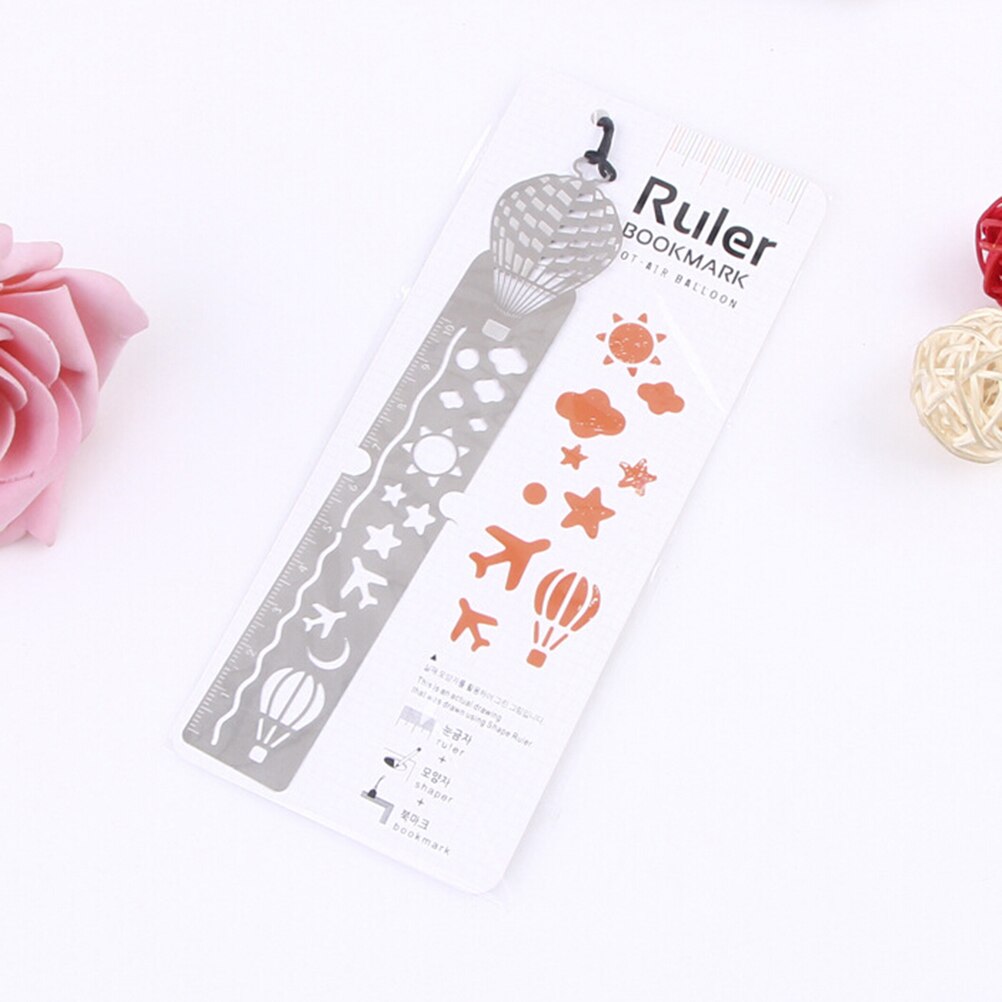 1 x cartoon vogel vis metalen bladwijzer met liniaal materiaal escolar papelaria bladwijzers voor boeken briefpapier 10cm: Ballon