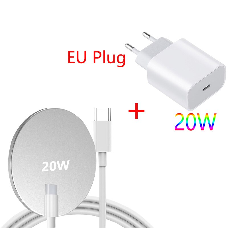 20W Wireless Charger For iPhone 12 11 Pro MAX mini Fast Wireless Charging For iPhone: EU 20W