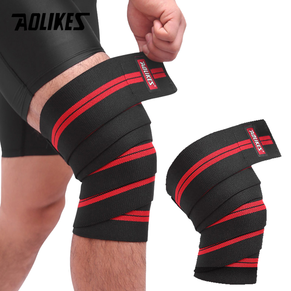 Aolikes 1Pcs Elastische Bandage Compressie Knie Ondersteuning Braces Knie Wraps Squats Training Apparatuur Gezamenlijke Beschermen Ondersteuning
