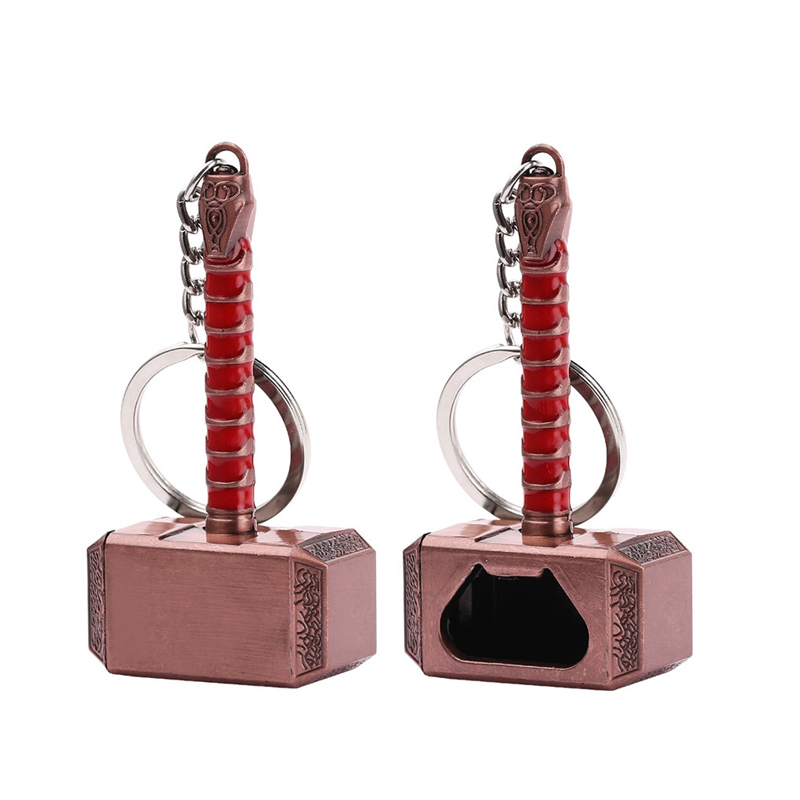 1pcs Hammer Shaped Beer Bottle Opener Portable Keychain Metal Tools Infinity Thanos Gauntlet Soda Glass Caps Remover Openers: B3 Rose Gold