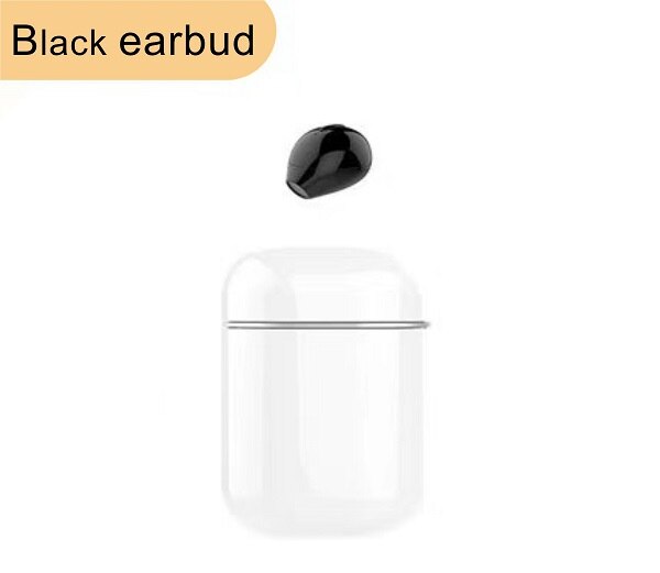 X20 Smart Ultra Mini Wireless Invisible Bluetooth Earphone 3D Stereo Music Play Button Control Earbud Waterproof With Microphone: Black