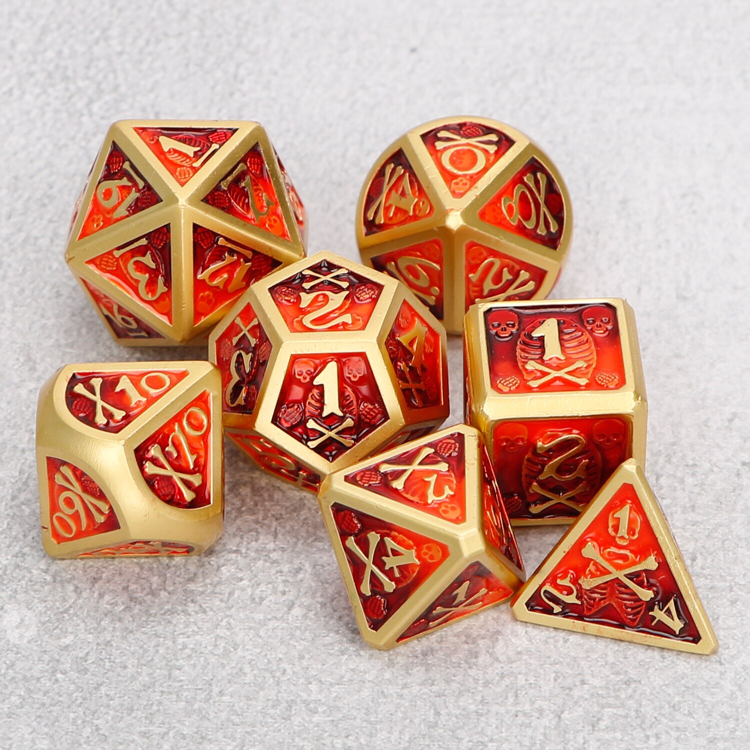 Mdn dés métal mdn jeu de dés solide métal polyèdre D & D dés TRPG jeux jeu de société dés donjon et Dragon d20 mdn dés mdn: TP7