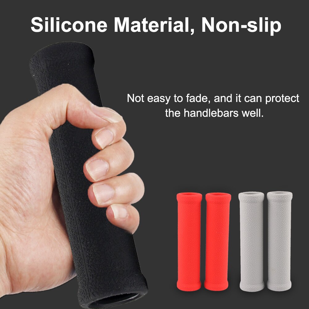 2PCS For Xiaomi Mijia M365 Electric Scooter Handle Grip Rubber Protective Covers Non-slip Bar Sleeve Scooter Cycling Accessories