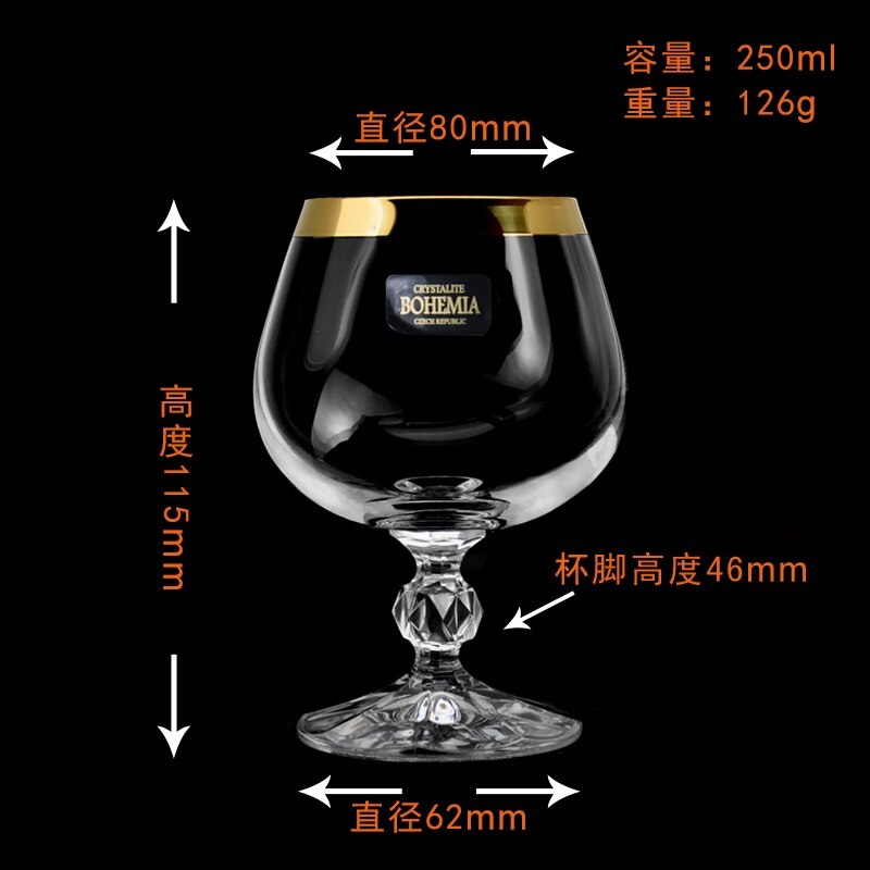 Tjekkisk bohemia import diamant krystal glas vin kop vin bæger af rødvin: Default Title