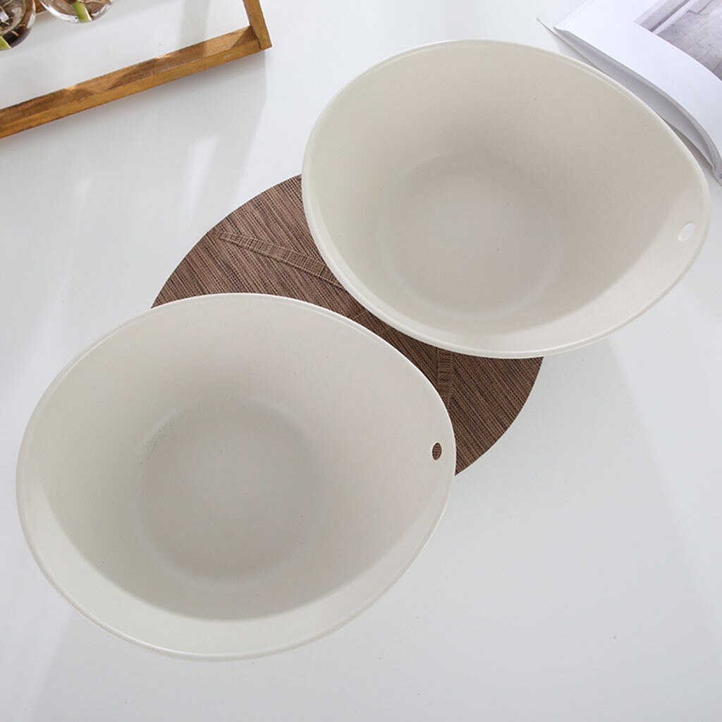 Creatieve Natuurlijke cartoon Grote capaciteit Soep Salade Noodle Rijstkom Bamboe Fruit Bowls Handwerk Art Werk Decoratie W30704