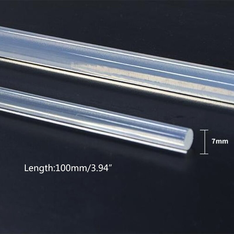 Clear Glue Adhesive -melt Glue Stick Transparent 7mm Diameter 100mm Length for Diy Craft Sealing Repairing Q84D