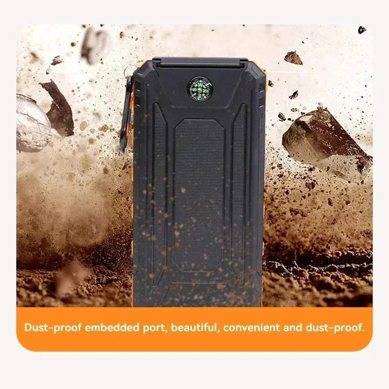 200000 Batterie externe solaire mAh, chargeur Portable de grande capacité, charge rapide, pour IPhone Samsun Huawei Powerbank