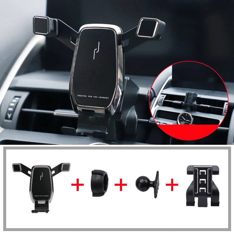Car Phone Holder Auto-Lock Auto-Releas Phone Stand Car Mount For Lexus NX Car Interior Phone Bracket Accessories: Type A black