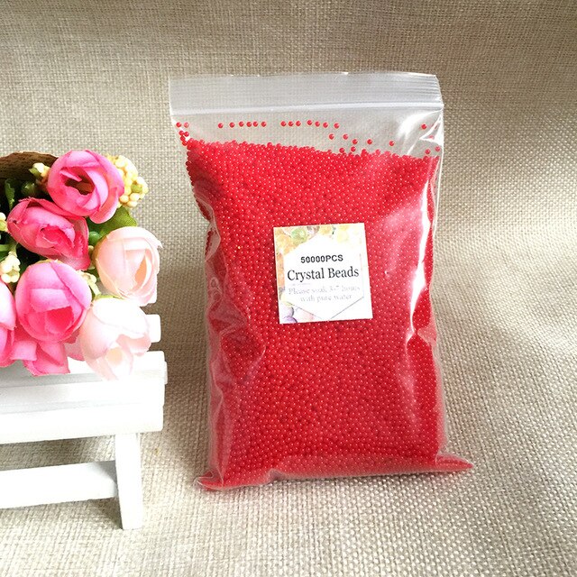 Water crystal soil mud hydrogel gel children's toys water drops potted hydroponic: Burgundy